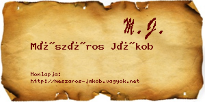 Mészáros Jákob névjegykártya