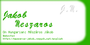 jakob meszaros business card